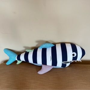 Pottery Barn Kids Striped Shark Stuffed Animal